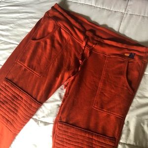 Aviator Nation Orange Moto Sweatpants